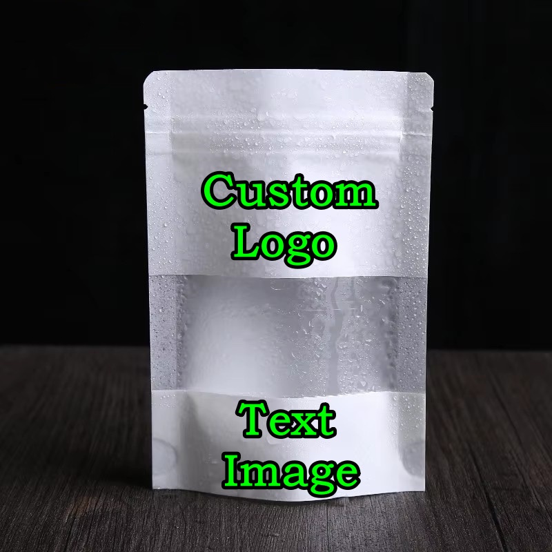 Logo Food Snack - 100 Unidades de Sacos Ziplock de